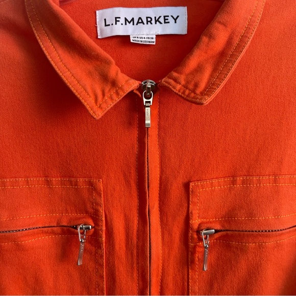L.F.Markey orange boiler suit, us size 4 - Picture 3 of 4